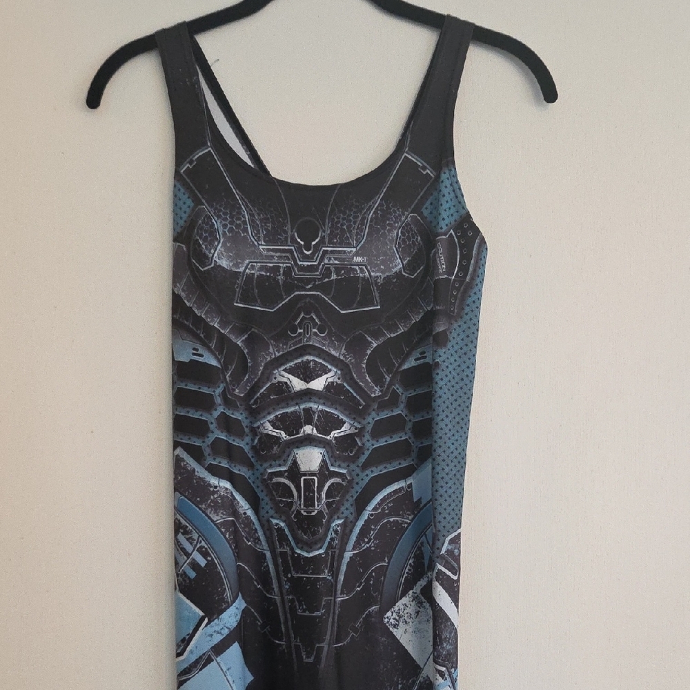 Blackmilk - Mecha Catsuit - Black and Blue Sci-Fi Jumpsuit - Size M - Picture 7 of 8